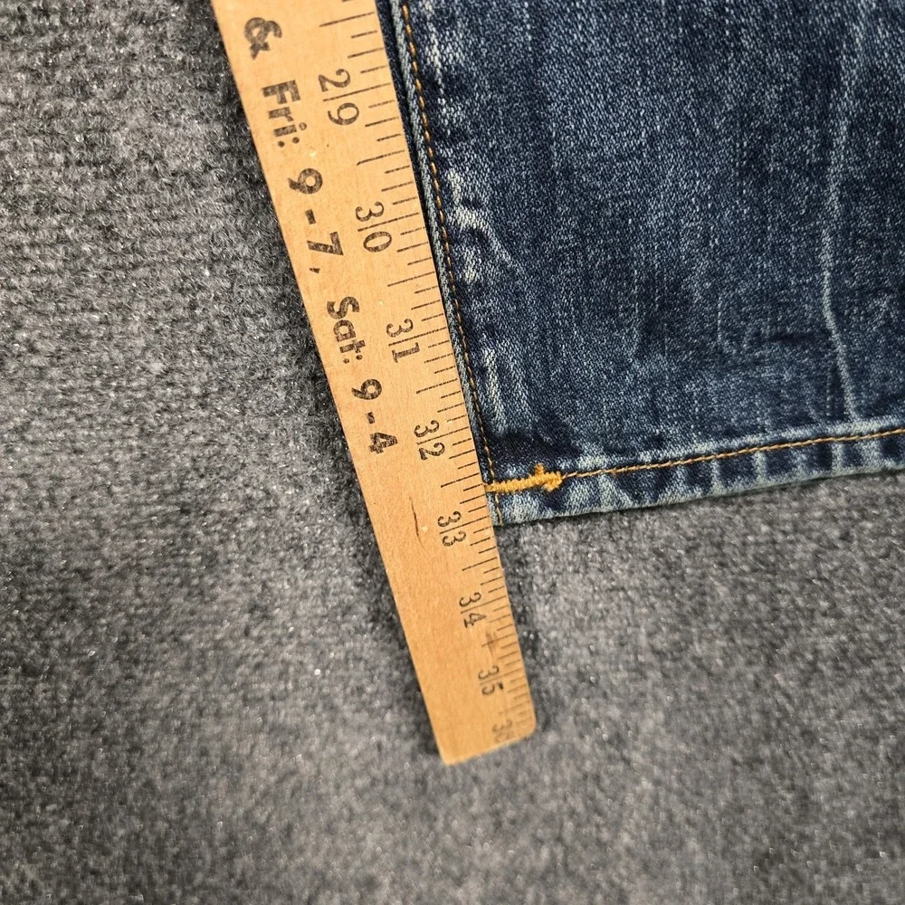 True Religion Jeans Mens 42 Geno Flaps Blue Distressed Relaxed Slim Concrete NEW